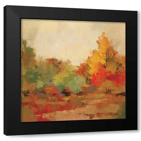 Fall Forest II Black Modern Wood Framed Art Print with Double Matting by Vassileva, Silvia