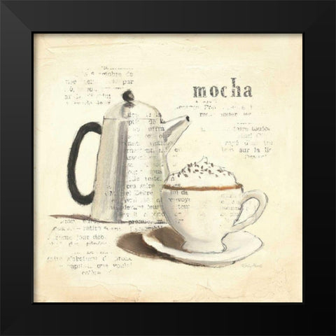 Parisian Coffee I Black Modern Wood Framed Art Print by Adams, Emily