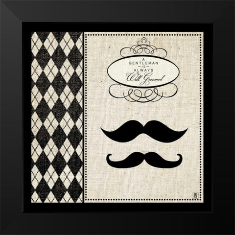 Gentleman II Black Modern Wood Framed Art Print by Studio Mousseau