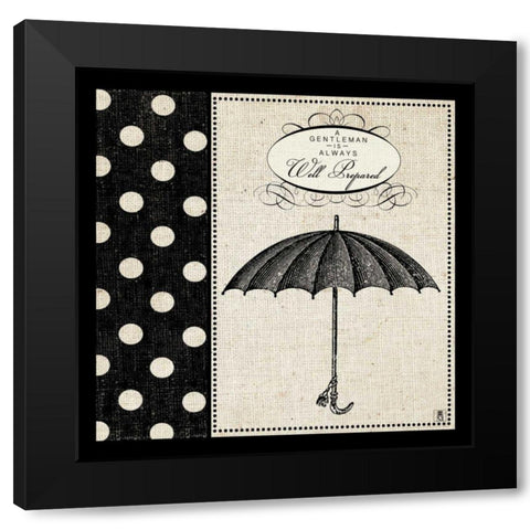 Gentleman III Black Modern Wood Framed Art Print by Studio Mousseau