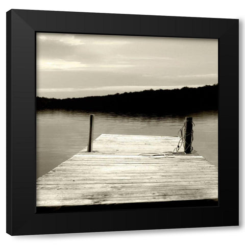 Twilight Dock III Black Modern Wood Framed Art Print by Schlabach, Sue