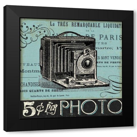 Memorabilia I Black Modern Wood Framed Art Print by Pela Studio