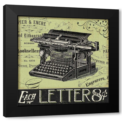 Memorabilia II Black Modern Wood Framed Art Print with Double Matting by Pela Studio