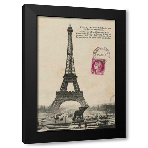 Paris 1900 Black Modern Wood Framed Art Print by Wild Apple Portfolio