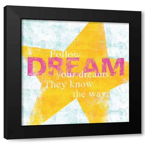 Letterpress Dream Black Modern Wood Framed Art Print by Schlabach, Sue