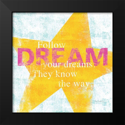 Letterpress Dream Black Modern Wood Framed Art Print by Schlabach, Sue