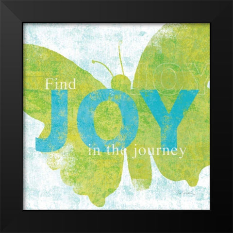 Letterpress Joy Black Modern Wood Framed Art Print by Schlabach, Sue