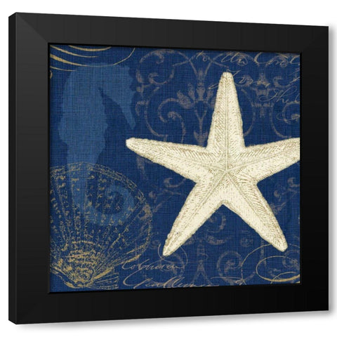 Coastal Moonlight I Black Modern Wood Framed Art Print by Pela Studio