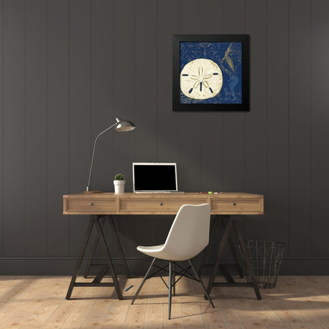 Coastal Moonlight III Black Modern Wood Framed Art Print by Pela Studio