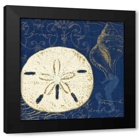 Coastal Moonlight III Black Modern Wood Framed Art Print with Double Matting by Pela Studio