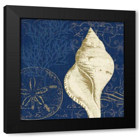 Coastal Moonlight IV Black Modern Wood Framed Art Print by Pela Studio