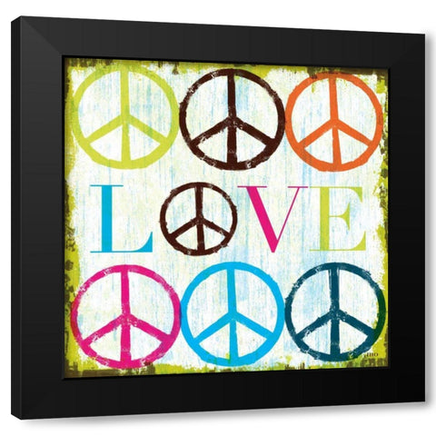 Love Black Modern Wood Framed Art Print with Double Matting by Mullan, Michael