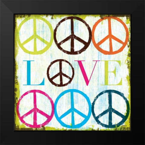 Love Black Modern Wood Framed Art Print by Mullan, Michael