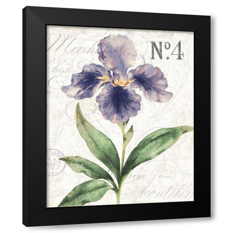 Bloom II Black Modern Wood Framed Art Print with Double Matting by Wild Apple Portfolio