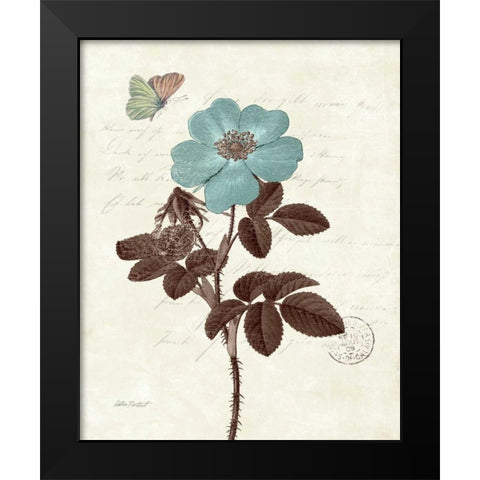 Touch of Blue II Black Modern Wood Framed Art Print by Pertiet, Katie