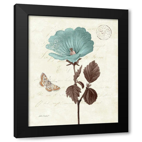 Touch of Blue III Black Modern Wood Framed Art Print by Pertiet, Katie
