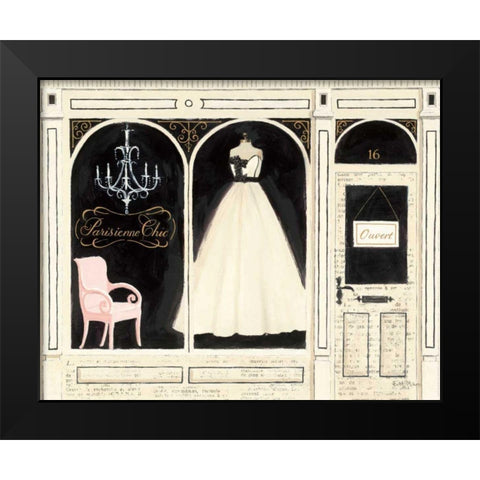 Parisienne Chic Black Modern Wood Framed Art Print by Adams, Emily