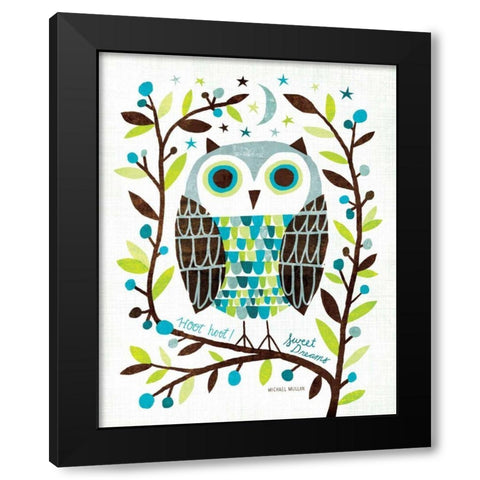 Night Owl I Black Modern Wood Framed Art Print by Mullan, Michael