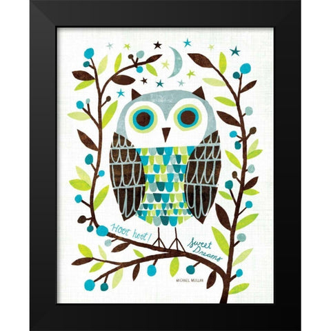 Night Owl I Black Modern Wood Framed Art Print by Mullan, Michael