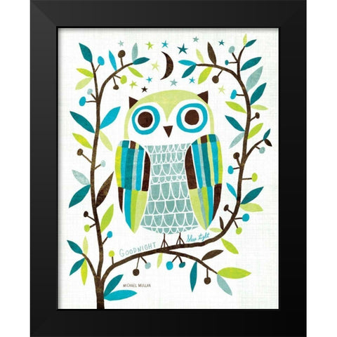 Night Owl II Black Modern Wood Framed Art Print by Mullan, Michael