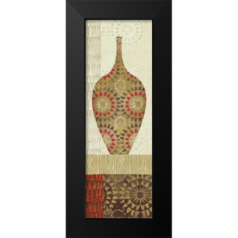 Spice Stripe Vessels Panel III Black Modern Wood Framed Art Print by Wild Apple Portfolio