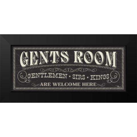 Ladies and Gents II Black Modern Wood Framed Art Print by Pela Studio
