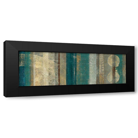 Kuna Blue Black Modern Wood Framed Art Print by Silva, Roque