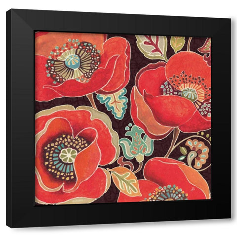 Moroccan Red IV Black Modern Wood Framed Art Print with Double Matting by Brissonnet, Daphne