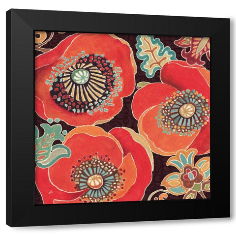 Moroccan Red V Black Modern Wood Framed Art Print with Double Matting by Brissonnet, Daphne