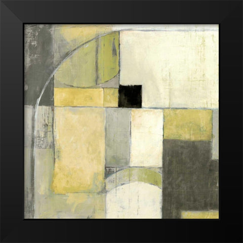 Blues Before Sunrise Yellow and Grey Black Modern Wood Framed Art Print by Schick, Mike