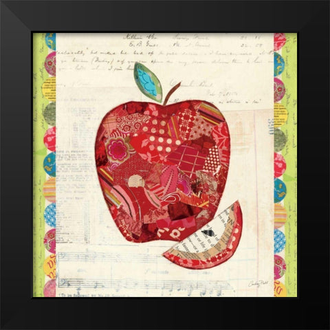 Fruit Collage I - Apple Black Modern Wood Framed Art Print by Prahl, Courtney