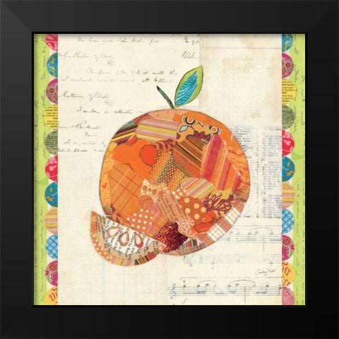 Fruit Collage IV - Orange Black Modern Wood Framed Art Print by Prahl, Courtney