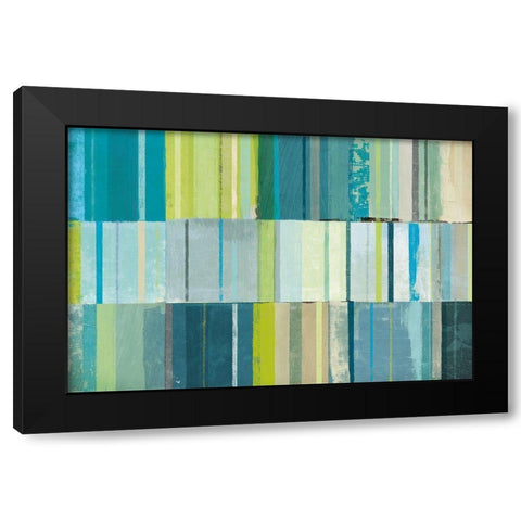 Spring Patches Black Modern Wood Framed Art Print by Mullan, Michael