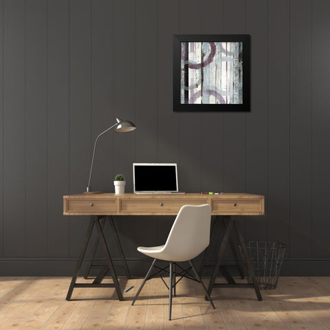 Plum Zephyr I Black Modern Wood Framed Art Print by Schick, Mike
