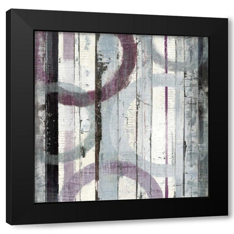 Plum Zephyr I Black Modern Wood Framed Art Print with Double Matting by Schick, Mike