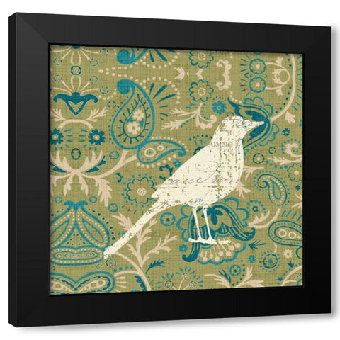 Bohemian Nature Square V Black Modern Wood Framed Art Print by Pela