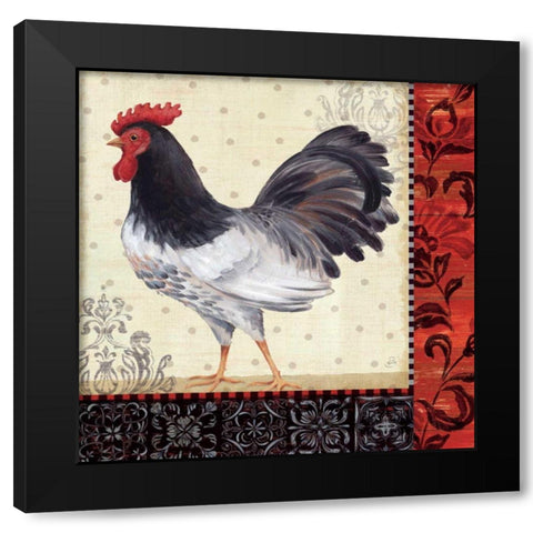 Country Touch II Black Modern Wood Framed Art Print with Double Matting by Brissonnet, Daphne