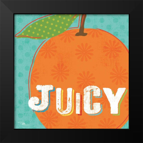 Good Food IV Black Modern Wood Framed Art Print by Pela Studio