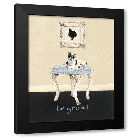 Le Growl Black Modern Wood Framed Art Print by Adams, Emily