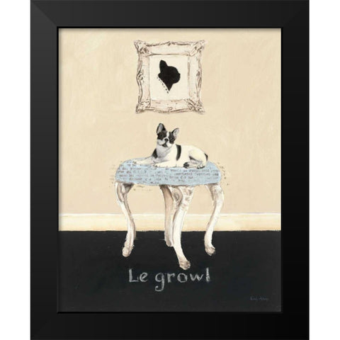 Le Growl Black Modern Wood Framed Art Print by Adams, Emily