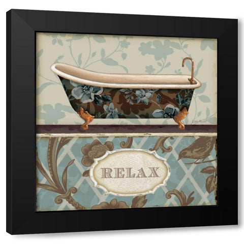 Bathroom Bliss I Black Modern Wood Framed Art Print with Double Matting by Audit, Lisa