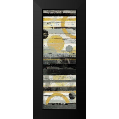 Yellow Zephyr Panel Black Modern Wood Framed Art Print by Schick, Mike