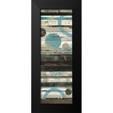Blue Zephyr Panel Black Modern Wood Framed Art Print by Schick, Mike