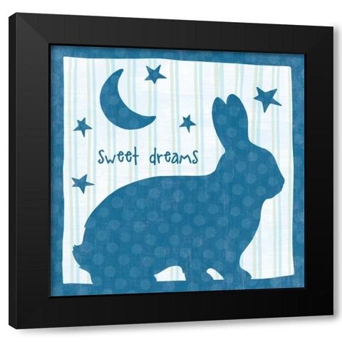 Le Lapin I Black Modern Wood Framed Art Print with Double Matting by Wild Apple Portfolio