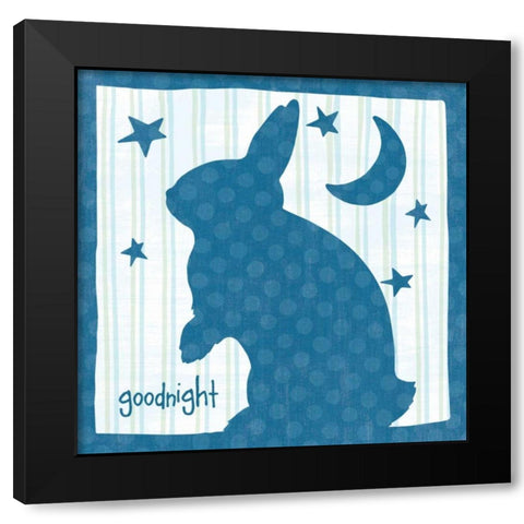 Le Lapin II Black Modern Wood Framed Art Print with Double Matting by Wild Apple Portfolio