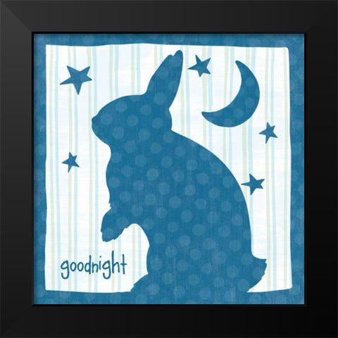 Le Lapin II Black Modern Wood Framed Art Print by Wild Apple Portfolio