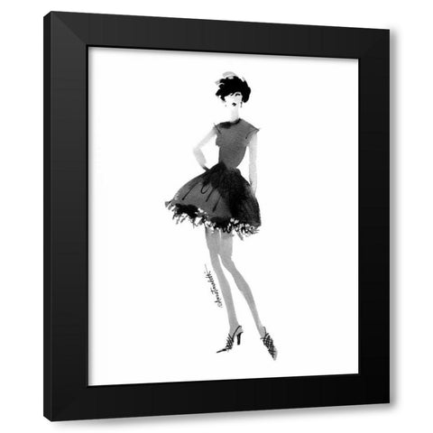 Modern Fashion III Black Modern Wood Framed Art Print with Double Matting by Tavoletti, Anne