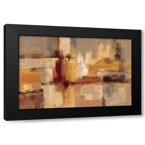 Sandcastles Black Modern Wood Framed Art Print with Double Matting by Vassileva, Silvia