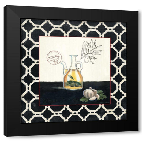Olive Oil and Garlic Black Modern Wood Framed Art Print with Double Matting by Fabiano, Marco