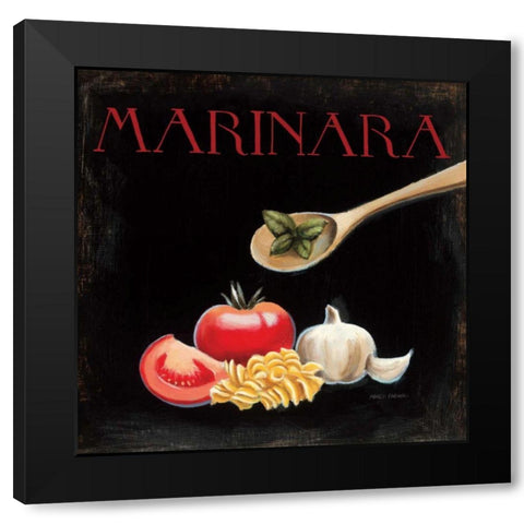 Italian Cuisine IV Black Modern Wood Framed Art Print with Double Matting by Fabiano, Marco